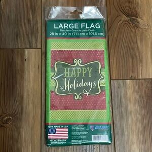 Happy holidays Porch Flag